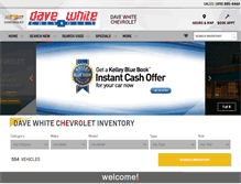 Tablet Screenshot of davewhitechevrolet.com